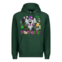 Sports Green spooky nurse Premium Hoodie - AdoDesignShop