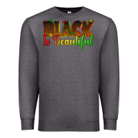 Charcoal Heather black is beautiful juneteenth Premium Sweatshirt - texasbilliewilder