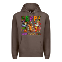 Coffee happy hallothanksmas Premium Hoodie - AdoDesignShop