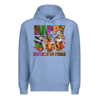 Colony Blue happy hallothanksmas Premium Hoodie - AdoDesignShop