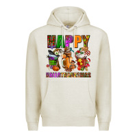 Oatmeal Heather happy hallothanksmas Premium Hoodie - AdoDesignShop