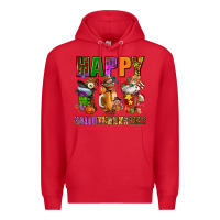 Red happy hallothanksmas Premium Hoodie - AdoDesignShop