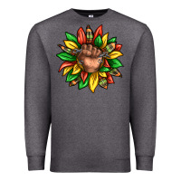 Charcoal Heather black history sunflower Premium Sweatshirt - texasbilliewilder
