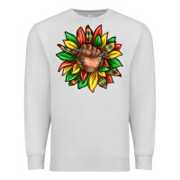Dove Grey black history sunflower Premium Sweatshirt - texasbilliewilder