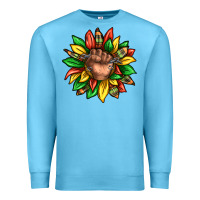 Ocean Blue black history sunflower Premium Sweatshirt - texasbilliewilder