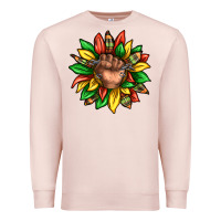Pale Pink black history sunflower Premium Sweatshirt - texasbilliewilder