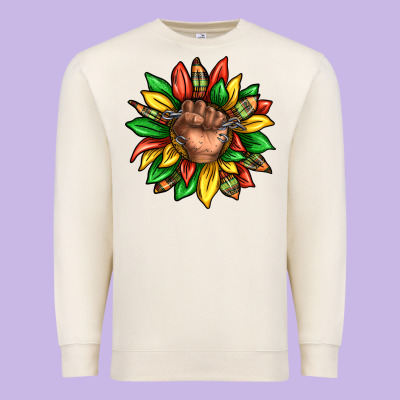 Premium Sweatshirt black history sunflower