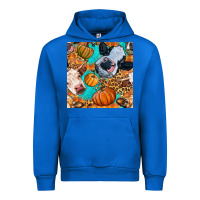 Cobalt autumn cows seamless pattern Urban Hoodie - BundleAndBundleShop