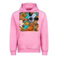Fuchsia Pink autumn cows seamless pattern Urban Hoodie - BundleAndBundleShop
