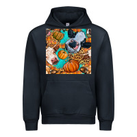 Navy autumn cows seamless pattern Urban Hoodie - BundleAndBundleShop