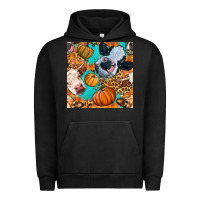 Pigment Black autumn cows seamless pattern Urban Hoodie - BundleAndBundleShop