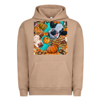 Pigment Burro autumn cows seamless pattern Urban Hoodie - BundleAndBundleShop