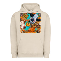 Pigment French Oak autumn cows seamless pattern Urban Hoodie - BundleAndBundleShop