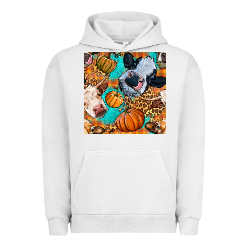 Autumn Cows Seamless Pattern Urban Hoodie by BundleAndBundleShop | Teevron