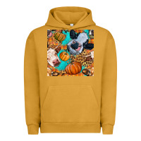 Pigment Peanut Butter autumn cows seamless pattern Urban Hoodie - BundleAndBundleShop