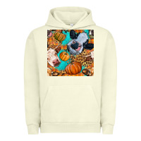 Pigment Pistachio autumn cows seamless pattern Urban Hoodie - BundleAndBundleShop