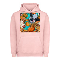 Pigment Salmon autumn cows seamless pattern Urban Hoodie - BundleAndBundleShop