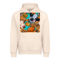 Sandshell autumn cows seamless pattern Urban Hoodie - BundleAndBundleShop