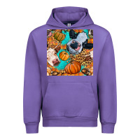 Tulip autumn cows seamless pattern Urban Hoodie - BundleAndBundleShop