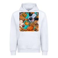 White autumn cows seamless pattern Urban Hoodie - BundleAndBundleShop
