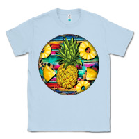 Dusty Blue pineapple leopard Classic Tee - BarkalooDesign