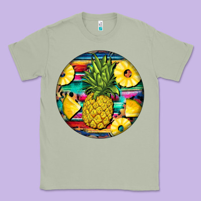 Pineapple Leopard Classic Tee Designed By Barkaloodesign