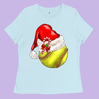 Christmas Sports Ladies Tee Designed By Barkaloodesign