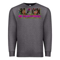 Charcoal Heather black is beautiful neon Premium Sweatshirt - texasbilliewilder