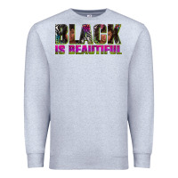 Heather Grey black is beautiful neon Premium Sweatshirt - texasbilliewilder