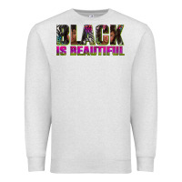 Oatmeal Heather black is beautiful neon Premium Sweatshirt - texasbilliewilder
