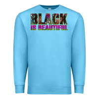 Ocean Blue black is beautiful neon Premium Sweatshirt - texasbilliewilder
