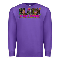 Purple black is beautiful neon Premium Sweatshirt - texasbilliewilder