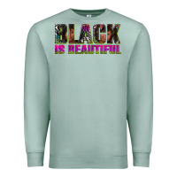 Seafoam black is beautiful neon Premium Sweatshirt - texasbilliewilder