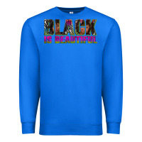 True Royal black is beautiful neon Premium Sweatshirt - texasbilliewilder