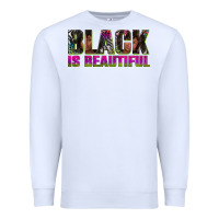 White black is beautiful neon Premium Sweatshirt - texasbilliewilder