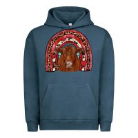 Pigment Midnight Navy valentines red angus rainbow Urban Hoodie - JahusDesignShop