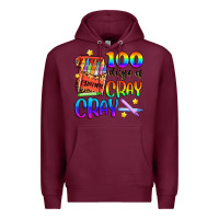 Burgundy 100 days of cray cray Premium Hoodie - Artiststas