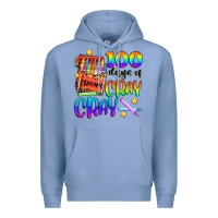 Colony Blue 100 days of cray cray Premium Hoodie - Artiststas