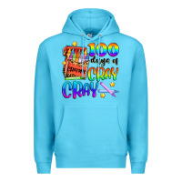 Ocean Blue 100 days of cray cray Premium Hoodie - Artiststas
