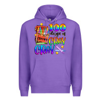 Purple 100 days of cray cray Premium Hoodie - Artiststas