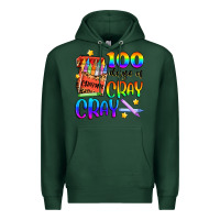 Sports Green 100 days of cray cray Premium Hoodie - Artiststas
