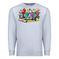 Heather Grey teacher squad Premium Sweatshirt - Zillion Design Studio