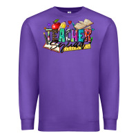 Purple teacher squad Premium Sweatshirt - Zillion Design Studio