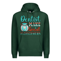 Sports Green dentist make great flossophers Premium Hoodie - JahusDesignShop