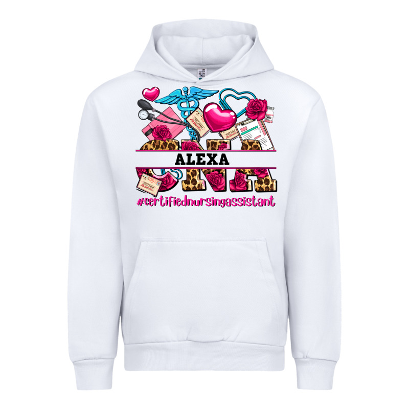 Costom Name Valentines Day Cna Certified Nursing Urban Hoodie by AdoDesignShop | Teevron