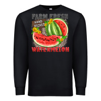 Black farm fresh watermelon Premium Sweatshirt - Zillion Design Studio