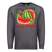 Charcoal Heather farm fresh watermelon Premium Sweatshirt - Zillion Design Studio