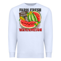White farm fresh watermelon Premium Sweatshirt - Zillion Design Studio