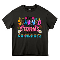 Asphalt ive survived too many storms to be thered by raind Heavy Core Tee - CowhideDigitalArt
