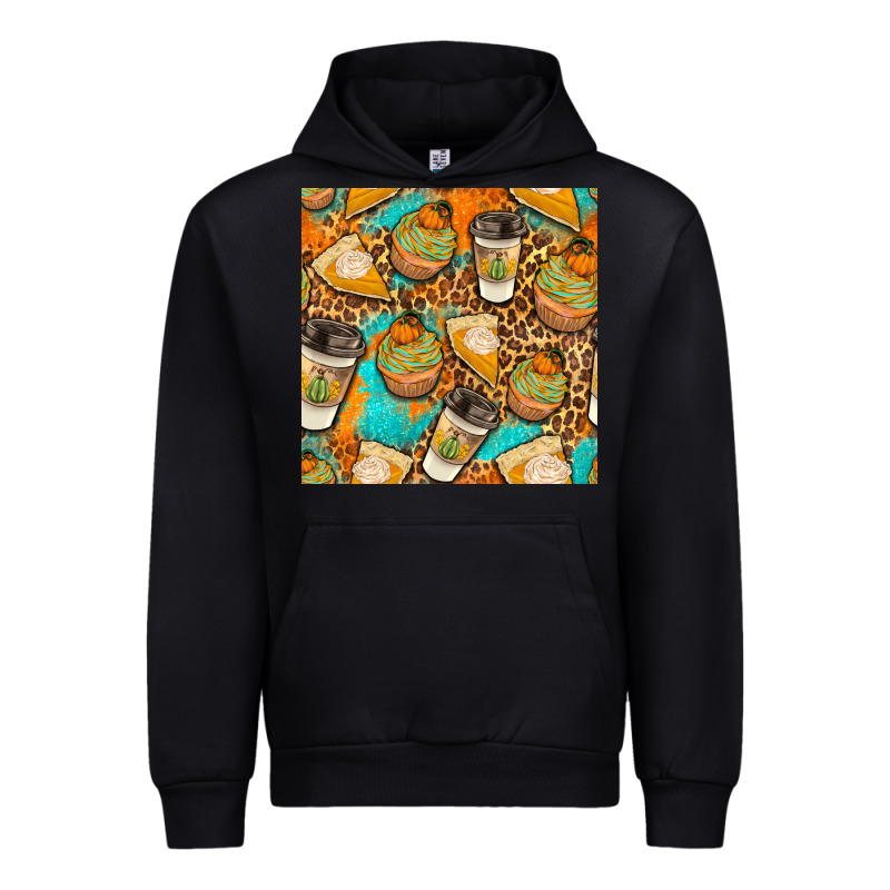 Autumn Cupcakes Seamless Pattern Urban Hoodie by BundleAndBundleShop | Teevron